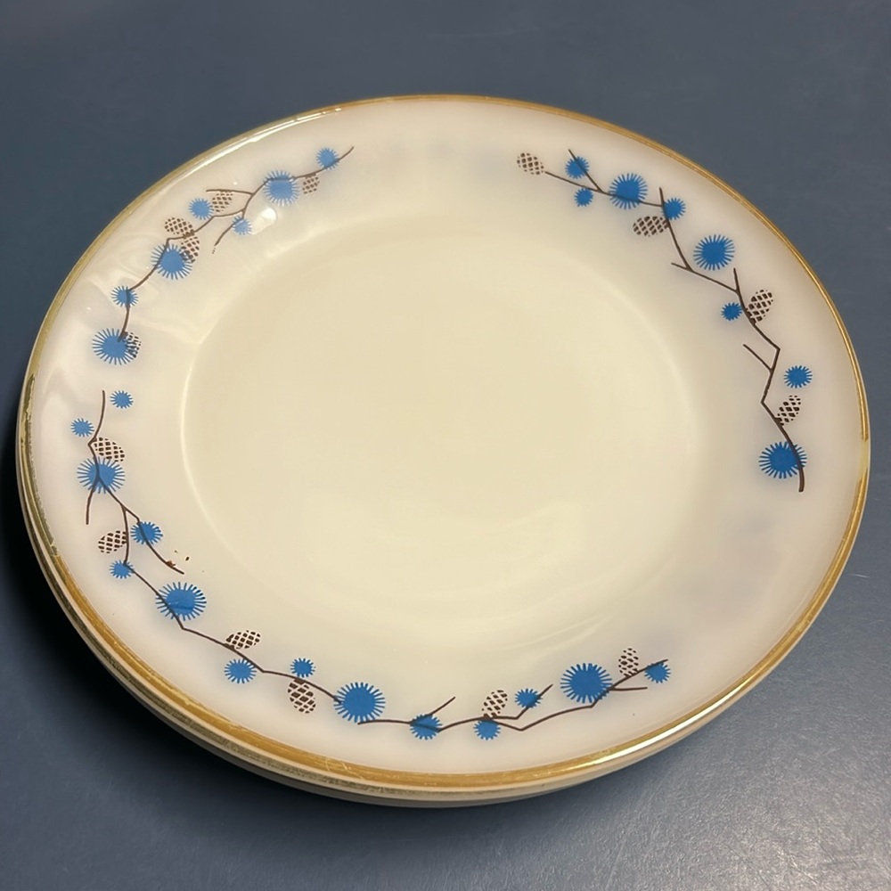 Termorisa vintage milk glass dinner plates set of five 60-70’s era. - Picture 1 of 6